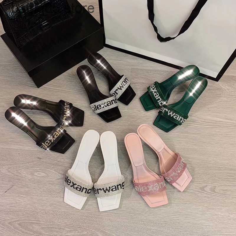 Designer Slippers Women's Sandals AW Rhinestone Open Toe High Slim Heels With Wang Letters T230407, Black7
Designer Slippers Women's Sandals AW Rhinestone Open Toe High Slim Heels With Wang Letters T230407, Black7