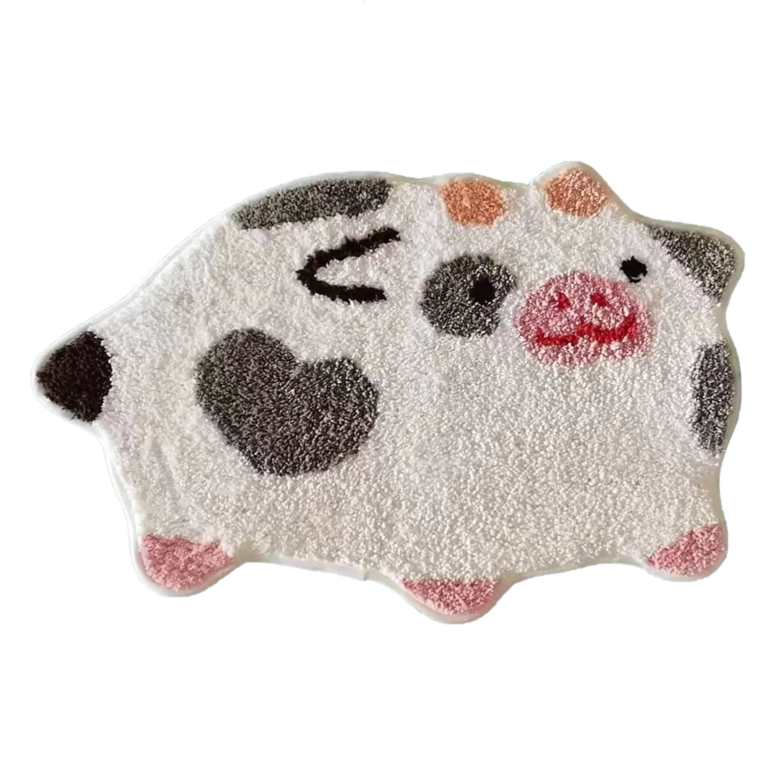 Carpet Cow Print Cute Bathroom Rugs Non Slip Soft Absorbent Bath Mat Washable Floor Rug Carpets Indoor Decoration for Living Room 230407