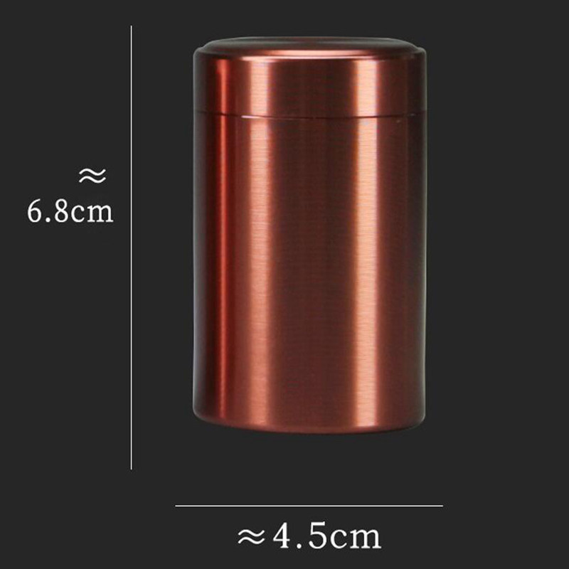 100Pcs/Lot Solid Color Airtight Smell Proof Container Aluminum Alloy Herb Stash Metal Sealed Can Tea Jar Storage Boxes