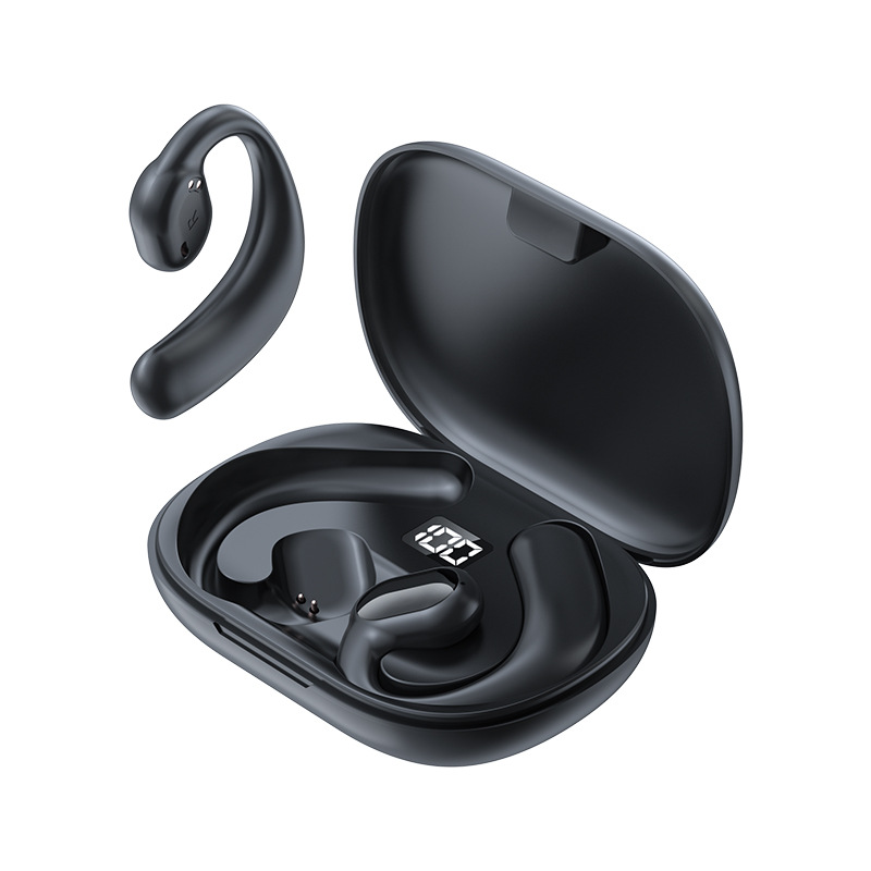 TWS Bluetooth headphone GT01 Ear Hook Built-in Microphone Wireless Earphone LED display high Quality Headphone Sport Earphone