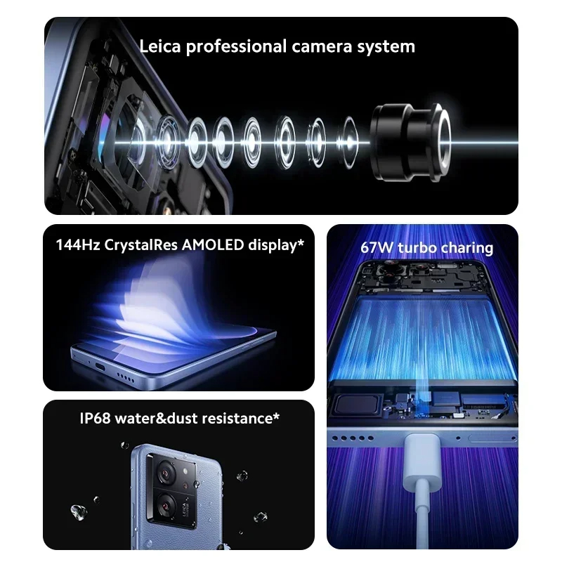 Global Version Xiaomi 13T 50MP Camera IP68 Water 144Hz AMOLED Displa 67W charing MTK Dimensity 8200-Ultra