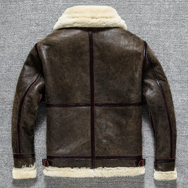 Men's Jackets male fur jacket.Men winter warm thick wool coat.quality B3 shearling cloth. 231107