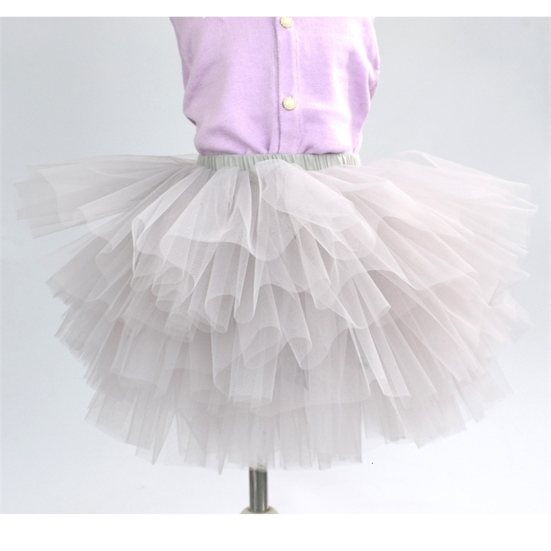 Fashion Girls Tutu Super Fluffy 6 Layers Petticoat Princess Ballet Dance Kids Cake Chritsmas Children Clothes 230406