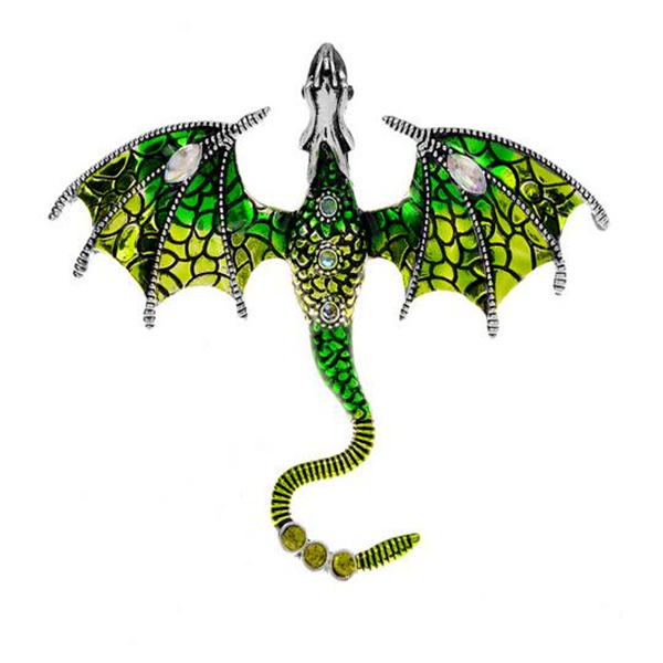 Enamel Fly Dragon Brooch Beautiful Legand Animal Pin 3 Colors Available Winter Jewelry High Quality GC2019