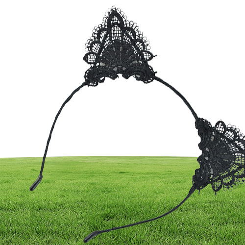 MLJY Sexy Lace headwear Cat Ears Headband For Women Girls Hairband Multicolor Hair Hoop Hair Accessories 20pcslot