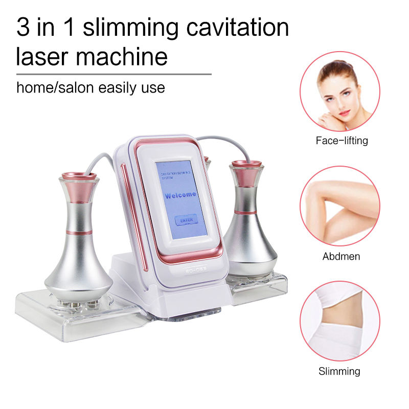 Portable Home Use 3in1 Slimming Machine 80K Cavitation RF Body Shaping Skin Tightening Face Lifting Ultrasonic Radio Frequency Cavi System Fat Loss We