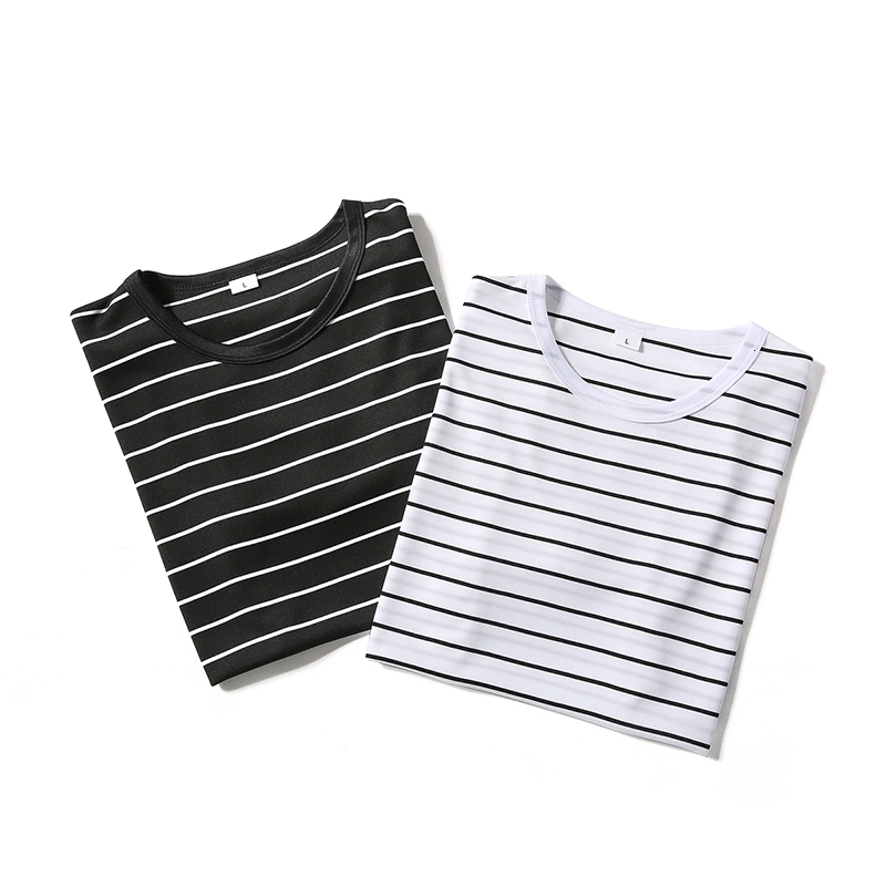 Men's T-Shirts Summer men's striped T-shirt Short sleeved men's street clothing Fashion striped top Casual O-neck T-shirt Men's T-
