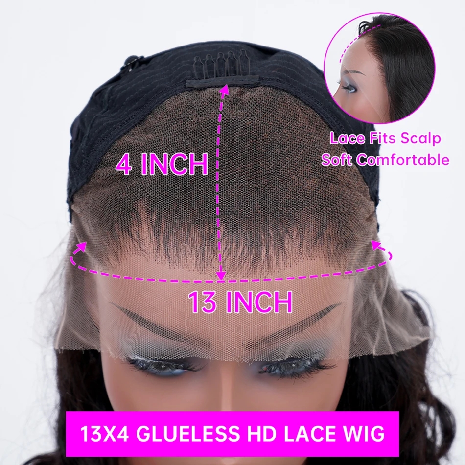 4C Edges curly Baby Hair full Lace Wigs hd yaki Kinky Straight 13x4 Lace Frontal Human Hair Wigs natural hairline150% Remy Pre Pluck lace wig