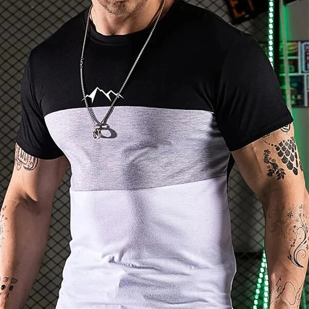 Mens TShirts Street Tshirt Summer 3D Stripe Printing Short Sleeve Tops Fashion Everyday T Oversized Tee Men Clothing 230406