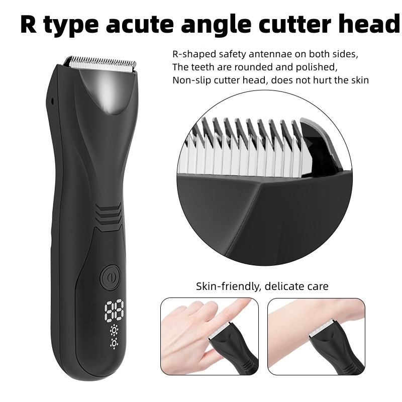 Hair Trimmer Men s Electric Groin Pubic Body Grooming Clipper for Men Bikini Epilator Rechargeable Shaver Razor 230406