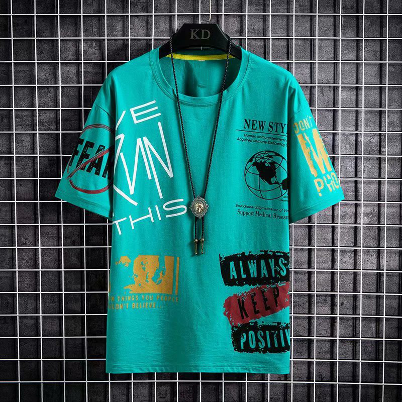 Men s T Shirts Summer Harajuku Fashion Korean Printing Short Sleeve ops ee Casual Clothing Streetwear rend 230407