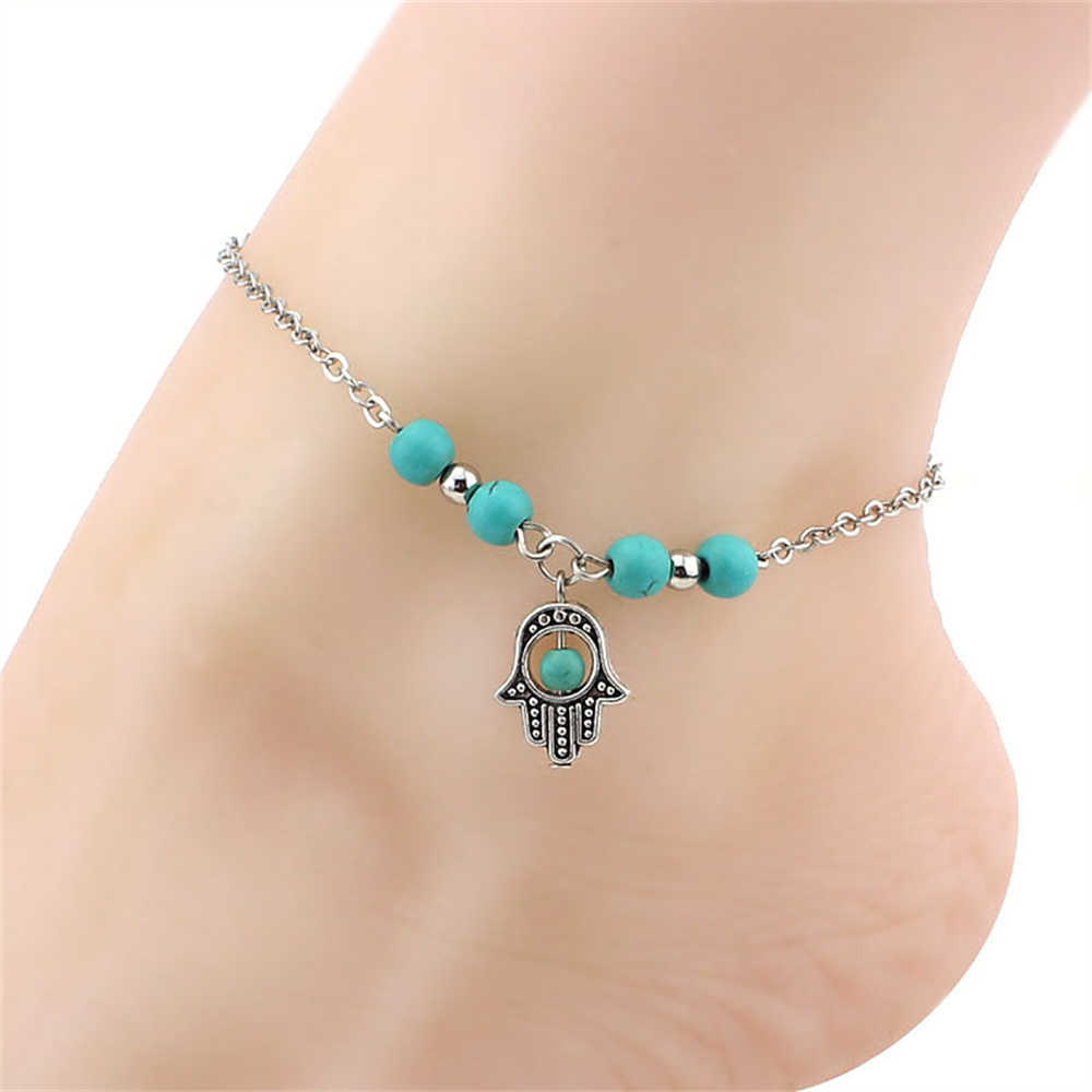 Anklets Bohemian Turquoise Bead Anklet Hand Tree Cross Turtle Pendant Beach Foot Chain for Women Girls Fashion Jewelry Gifts AA230512
Anklets Bohemian Turquoise Bead Anklet Hand Tree Cross Turtle Pendant Beach Foot Chain for Women Girls Fashion Jewelry Gifts AA230512