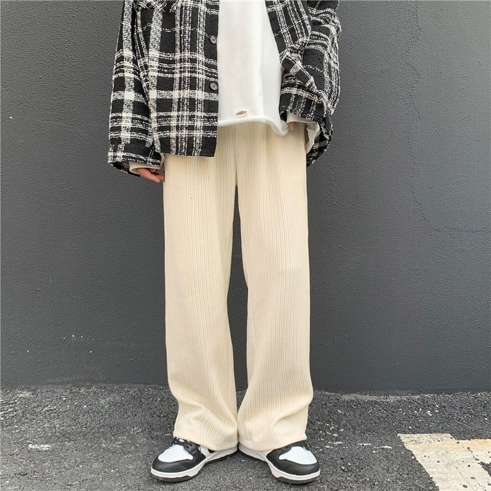 Men's Pants Men's casual pants Corduroy men's straight pants men's loose wide leg Trousers men's sports pants tight pants 230