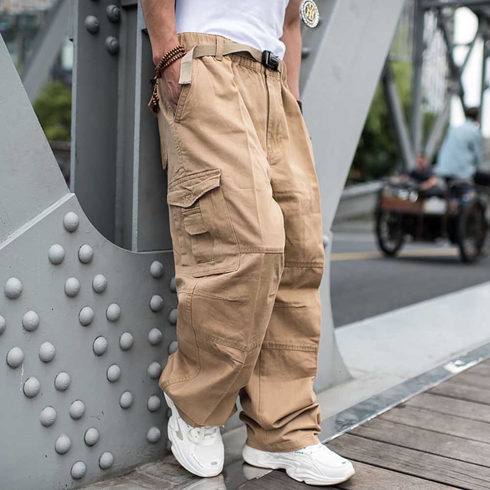 Men's Pants Men's casual hip-hop harem cotton straight Trousers wide leg oversized street clothing 230407