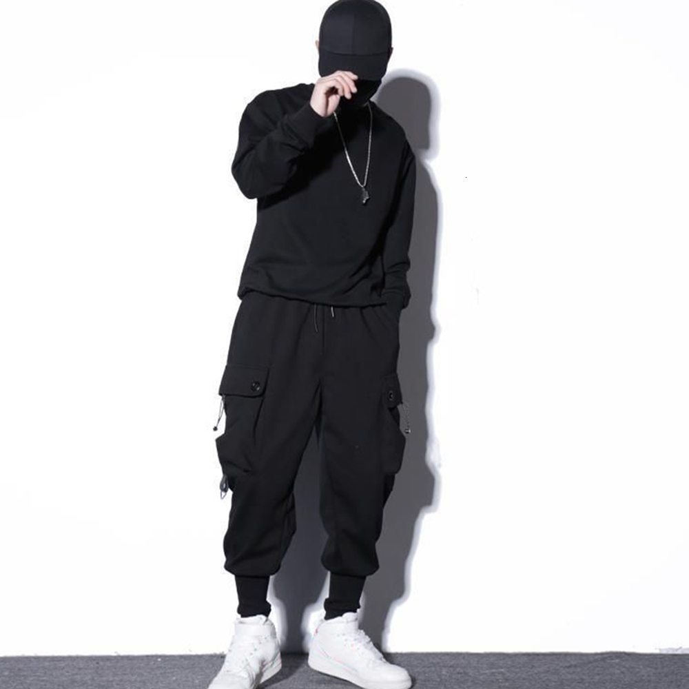 Men's Pants Loose fitting harem pants for men's goods Trousers hip-hop outdoor casual ankle pants Fashion street clothing pocket sports pant