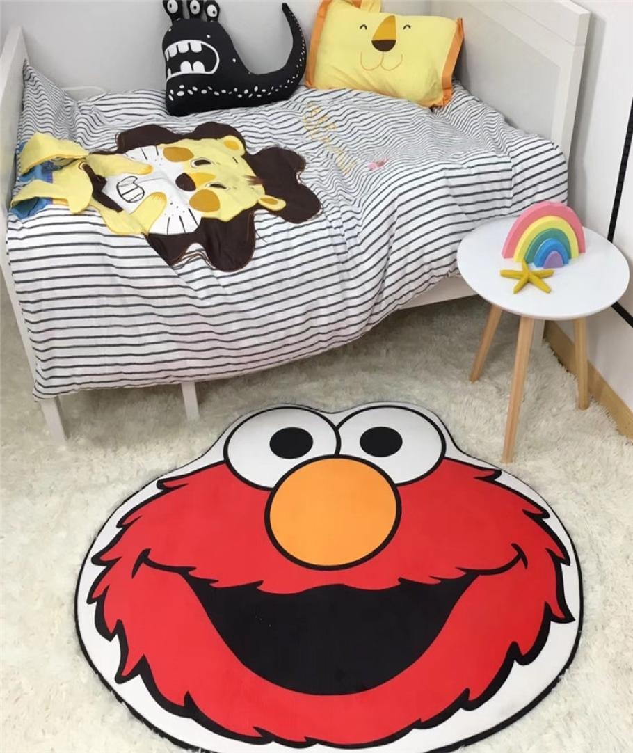 Ins cute cartoon sesame street blame Emma floor mat Children's room kitchen small door mat rug bedside mat Carpets Home Textiles