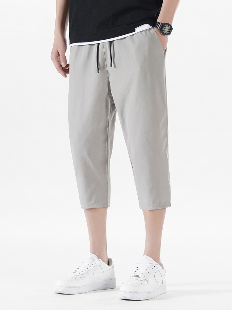 Men's Shorts Summer Short Men's Breeches Breathable Cooling Nylon Spandex Sportswear Loose Cardigan Pants Men's 3/4 Casual Shorts Plus 