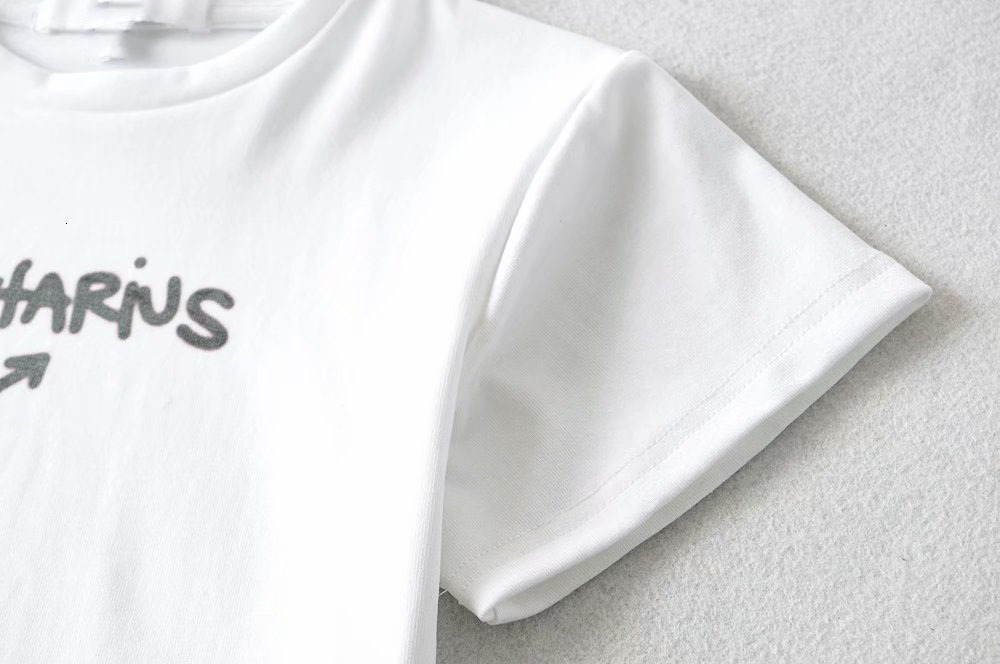 Womens TShirt Y2K Baby Tshirt Slim Zodiac Sign Fitted Cropped Ribbed crop top Cute Kawaii Tee Sexy Cap Sleeve Summer fairy grunge 230408