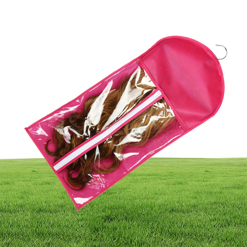 1 Set Rose Hair Extensions Storage Bag Wig Hanger Hair Extension Package Suit Case Bags for Hair Weft Extensions