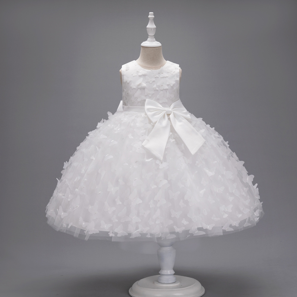 Girl's Pageant Dresses New Children's Dress Flare Butterfly Children's Dress Fluffy Mesh Princess Dress Little Girl Model Show Dress, White 
Girl's Pageant Dresses New Children's Dress Flare Butterfly Children's Dress Fluffy Mesh Princess Dress Little Girl Model Show Dress, White