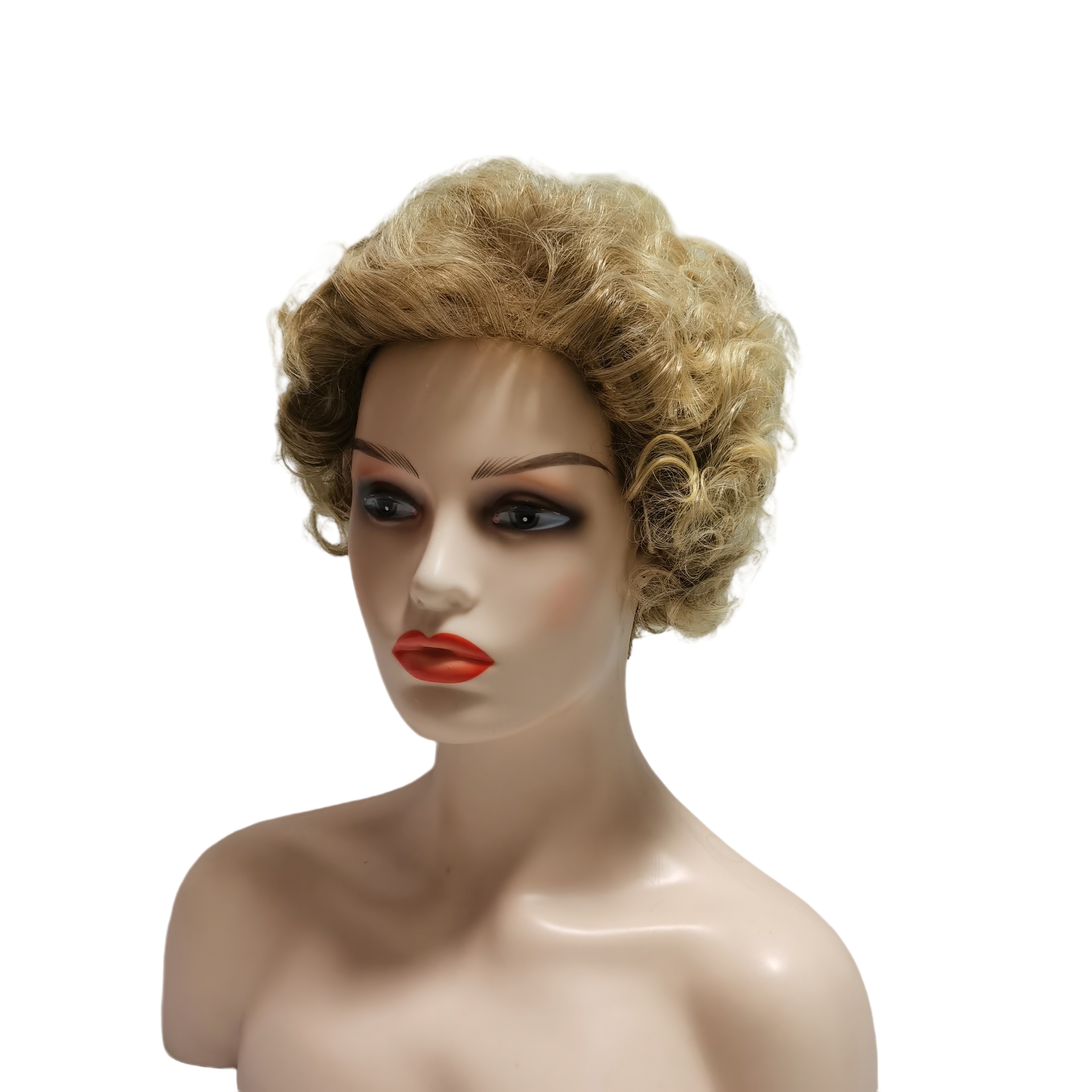Women Synthetic Wigs Layered Short Straight Pixie Cut Ombre Color Sassy Curl Mix Natura Full Wig