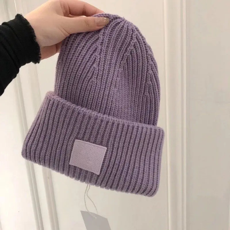 Beanie/Skull Caps Smiley Hat Unisex Warm Knitted Hat 21 Colors Unisex Solid Color Real Ance Cashmere Beanie for Autumn and Winter Thickened Wool 23110 - view 4