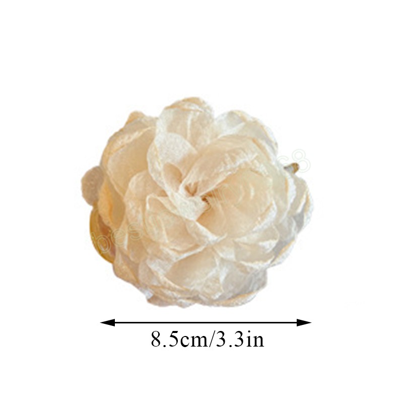 Hair Claw Clip Grab Clip Hairpin Big Flower Ponytail Clip Flower Shaped Clip Women Hair Accessories Handmade DIY