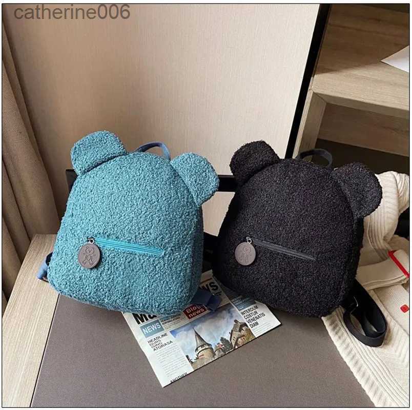 Backpacks Bear Backpacks Portable Children Travel Shopping Rucksacks Cute Bear Shaped Shoulder BackpackL231109