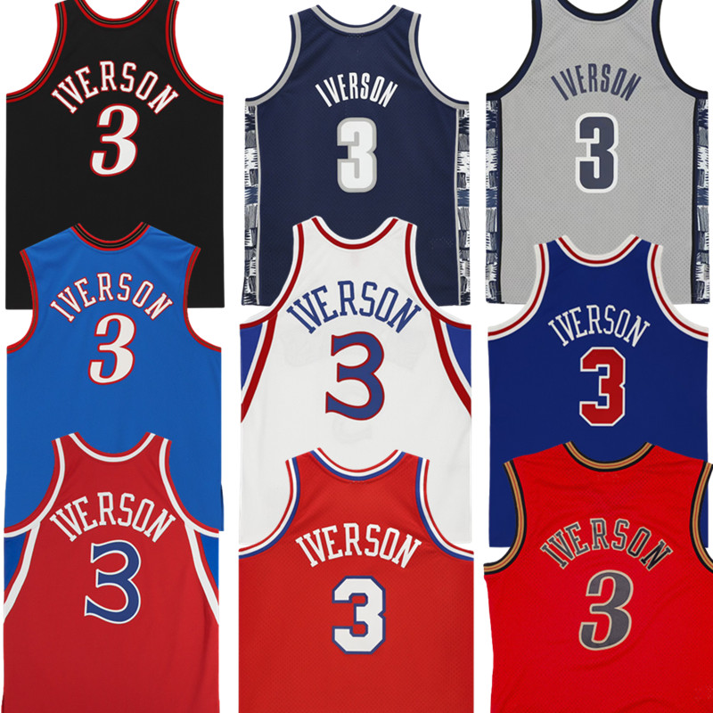 3 Allen Iverson Men kids retro Basketball Jerseys Mitchell & Ness Mesh Georgetown Hoyas College University vintage College Jersey, Color 7
3 Allen Iverson Men kids retro Basketball Jerseys Mitchell & Ness Mesh Georgetown Hoyas College University vintage College Jersey, Color 7