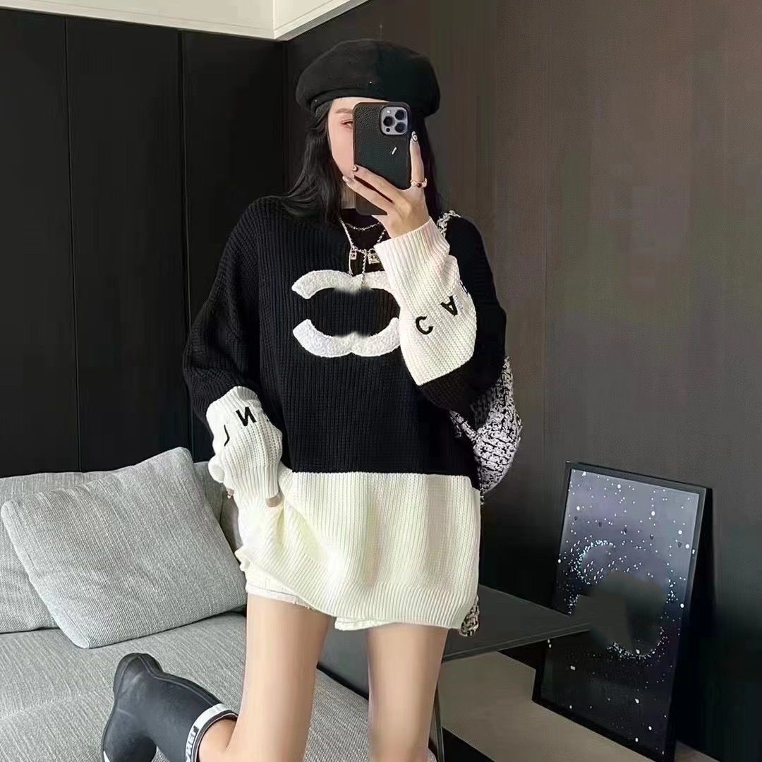 CHannel Luxury Women Sweaters designer classical design Clothing gentleman crochet hoodie knit sweater keep warm cardigan long sleeve cashmere CC Black white top