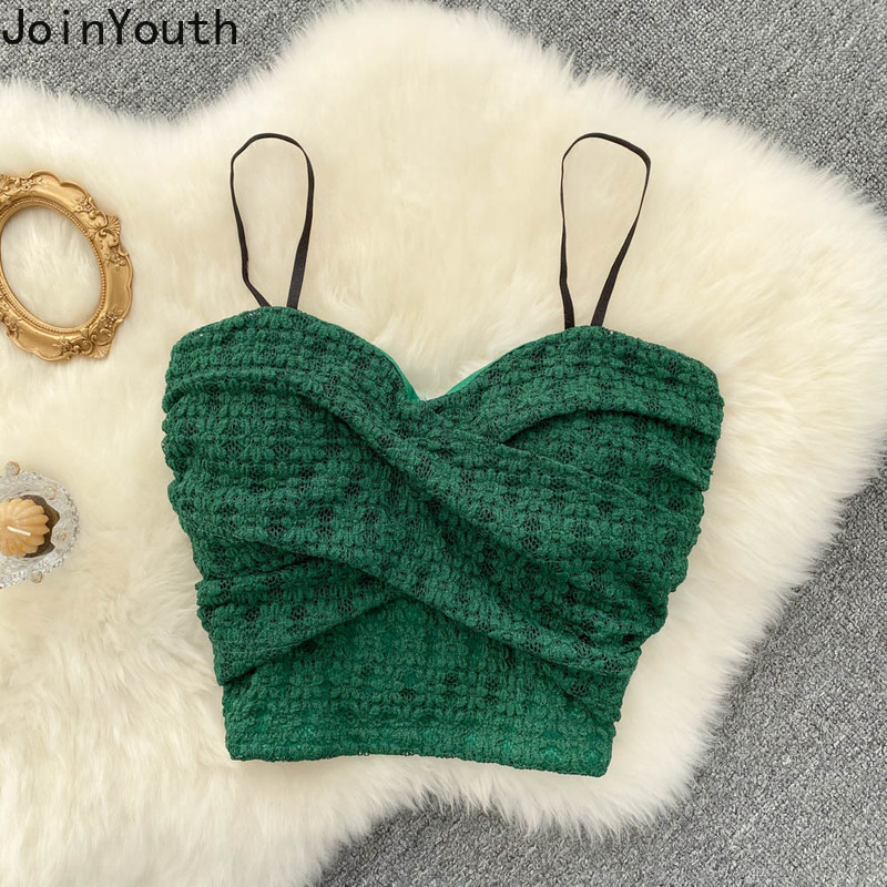 Camisoles Tanks Joinyouth Y2k Crop Top Sexy Women's Strap Tuned Fashion Tank Women's Clothing Korea Club T-shirt Ultra Thin Backless Tank To