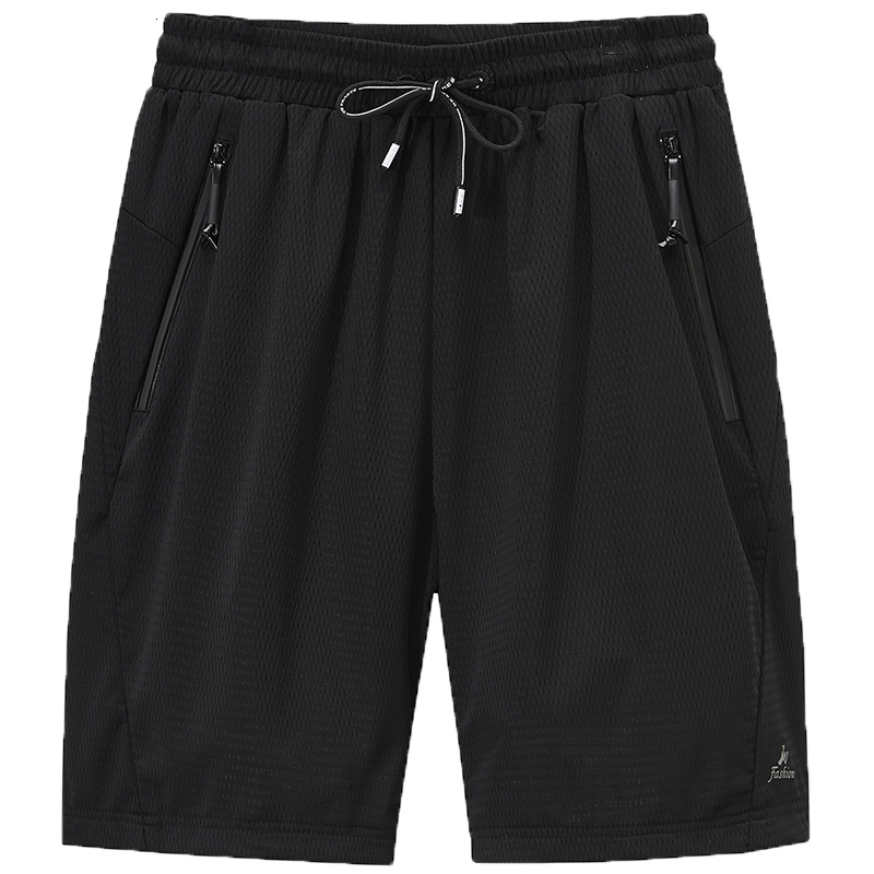 Men's Shorts Men's Short Mesh Elastic Summer Breeze 8XL 6XL Large Size Clothing Nylon Black Grey Spandex Sweater Plus Size Shorts 230408