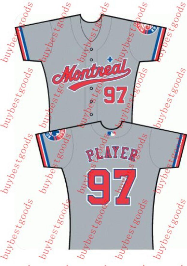 Baseball Jersey Montreal Expos 30 Tim Raines 27 Vladimir Guerrero Custom Pete Rose Pedro Martinez Gary Carter Andre Dawson Stephen Strasburg Jerseys S