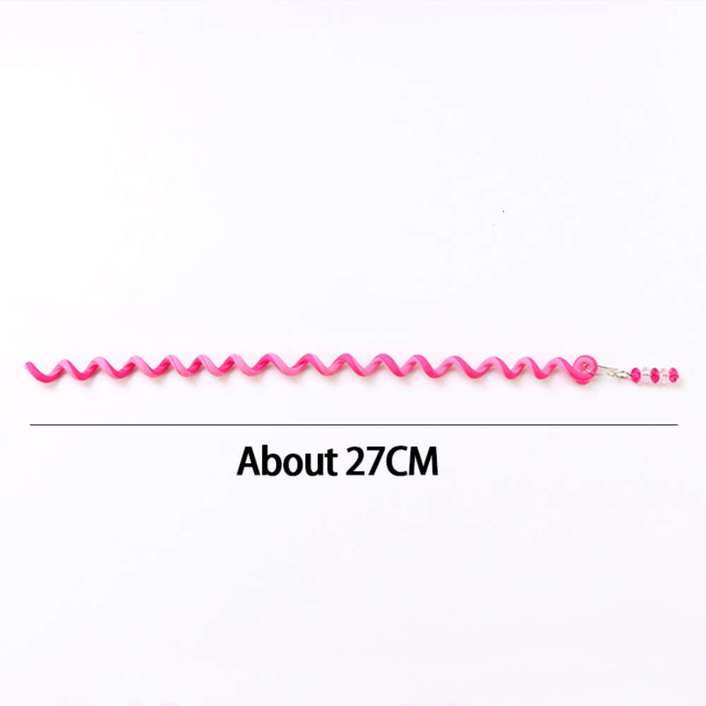 6PCS/Set Colorful Crystal Long Spiral Headbands Curly Hair Colored Phone Cord Baby Girl With Braids Ornament Hairband Wholesale