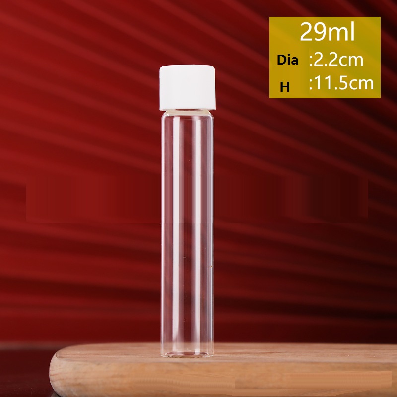 pre roll tube 120MM 115mm GLASS TUBE WITH CHILD RESISTANT BLACK CAP GLASS TUBES