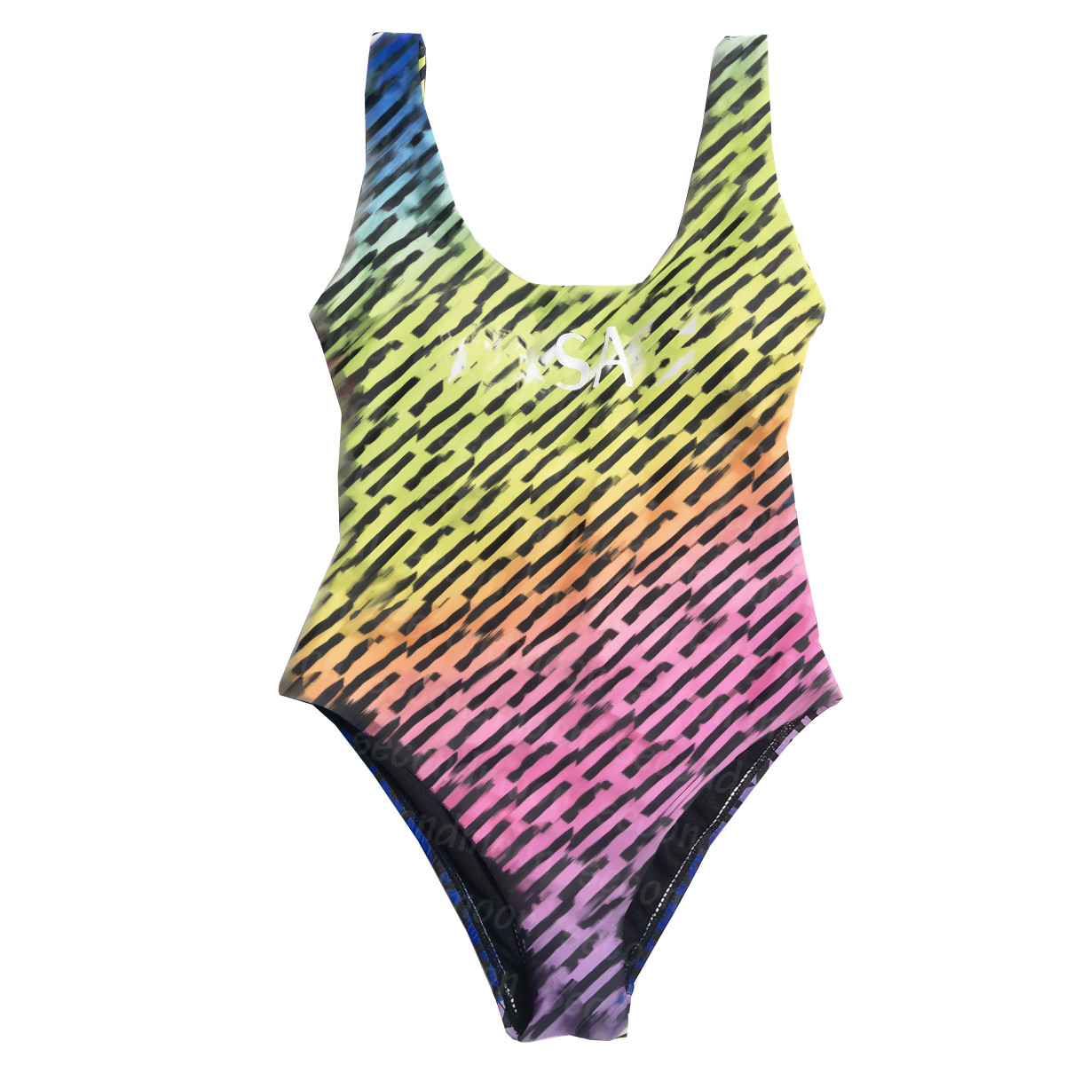 Gradient Color Swimwear Letter Printed Swimsuit Womens One Piece Swimwear Backless Swimsuit, As pic
Gradient Color Swimwear Letter Printed Swimsuit Womens One Piece Swimwear Backless Swimsuit, As pic