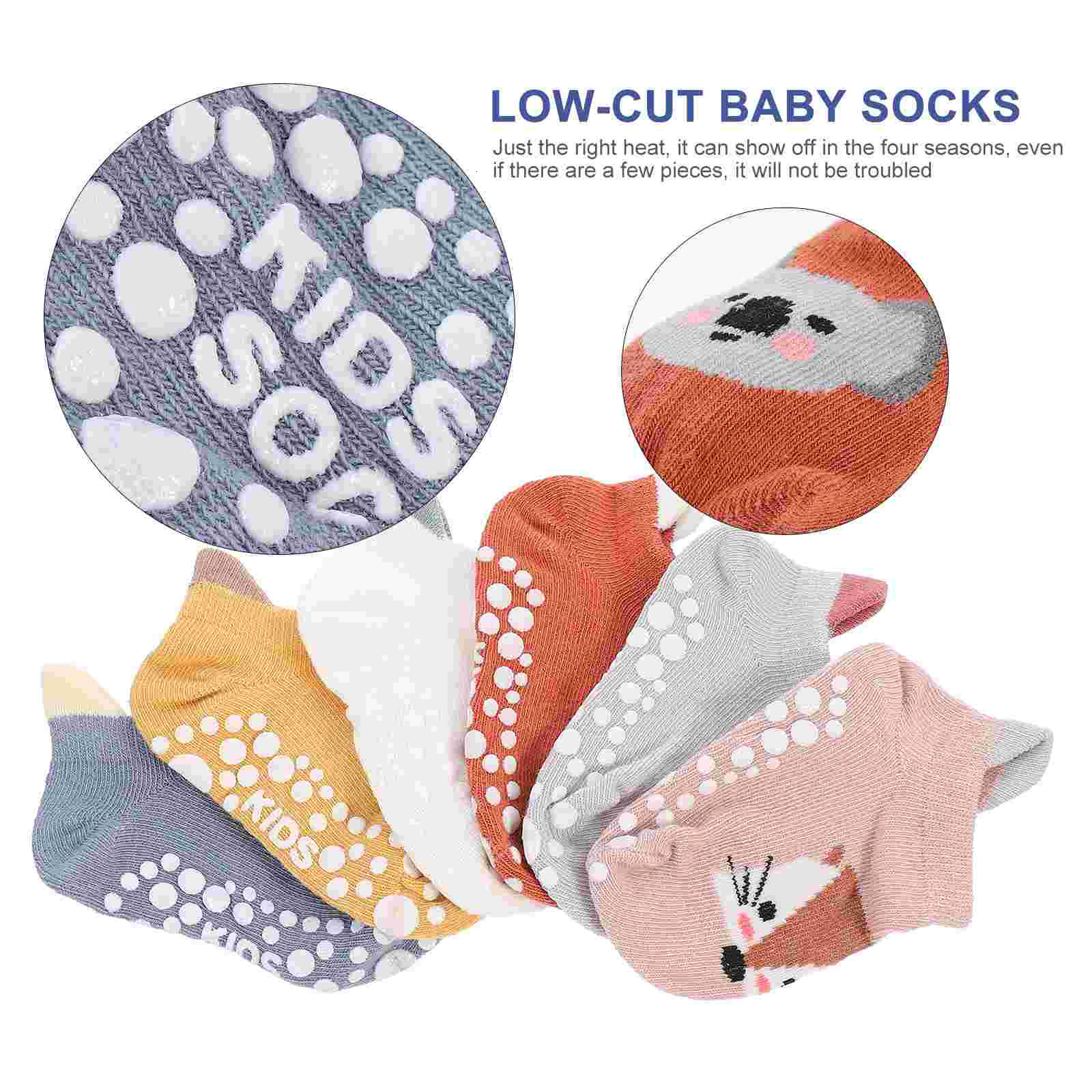 Kids Socks 6 pairs of neutral socks baby socks cartoon socks Turn Cuff socks girls' Slipper socks baby walking socks low cut baby socks 230408