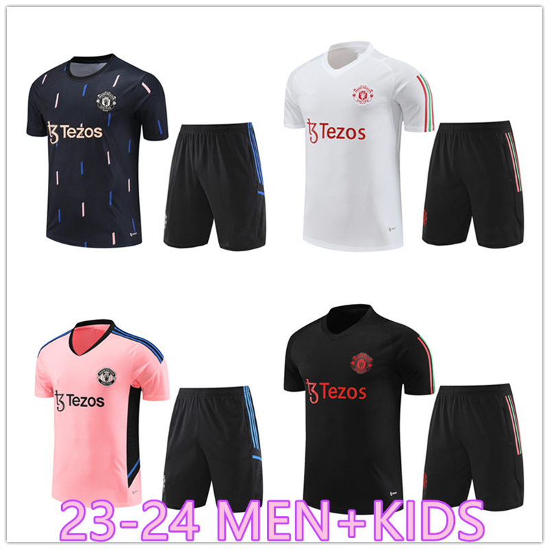 2023 2024 Tracksuits MAn UTD Adult kid Short sleeve Training Suit men 23 24 Football men and kid training kit Jogging sets, Blue 
2023 2024 Tracksuits MAn UTD Adult kid Short sleeve Training Suit men 23 24 Football men and kid training kit Jogging sets, Blue