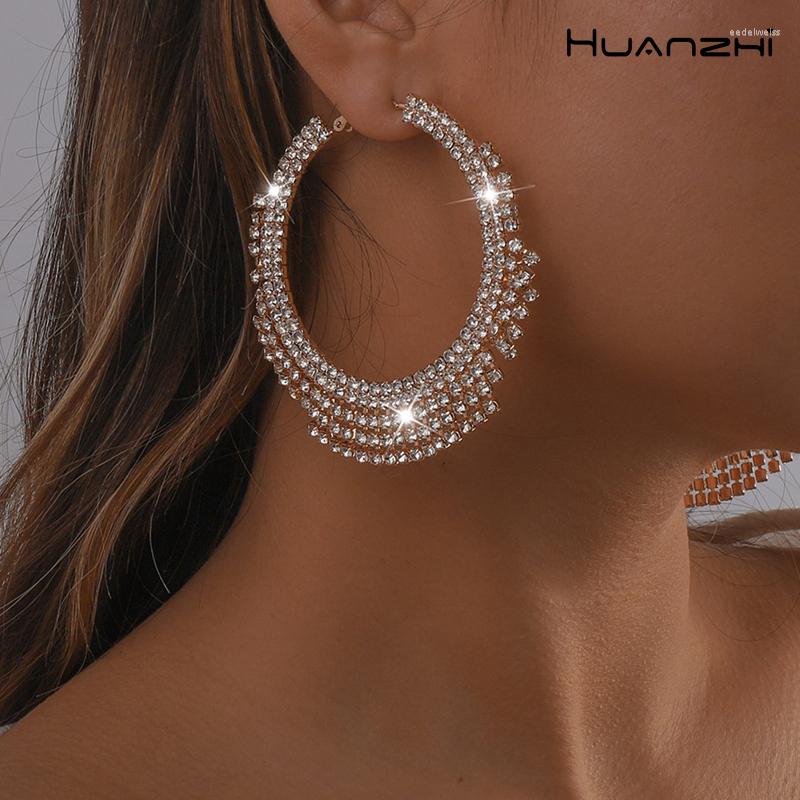 Stud Earrings HUANZHI Luxury Sparkling Rhinestone Hoop Vintage Exaggerated Crystal Dangle Drop For Women Wedding Party Jewelry 2023
Stud Earrings HUANZHI Luxury Sparkling Rhinestone Hoop Vintage Exaggerated Crystal Dangle Drop For Women Wedding Party Jewelry 2023