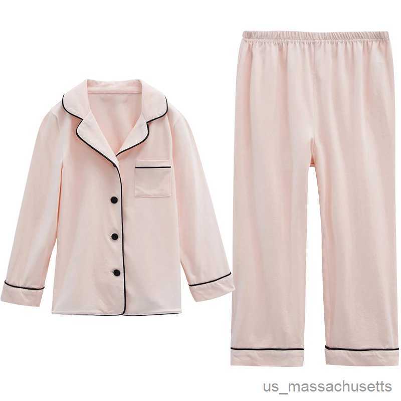 Pajamas Girl's Princess Pink Turndown Collar Pajama Sets.Toddler Kid's Long Sleeve Black Line Pyjamas Set Sleepwear.Childrens Clothing R2311