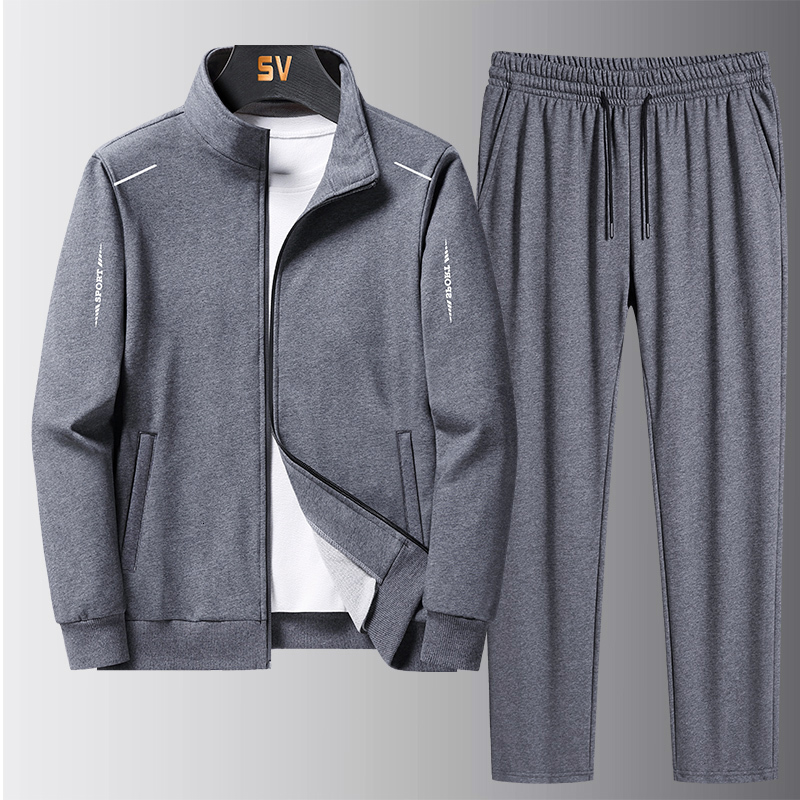 Men's Tracksuits Men's jacket casual sportswear men's set autumn and winter two-piece men's sportswear oversized jacket pants set 