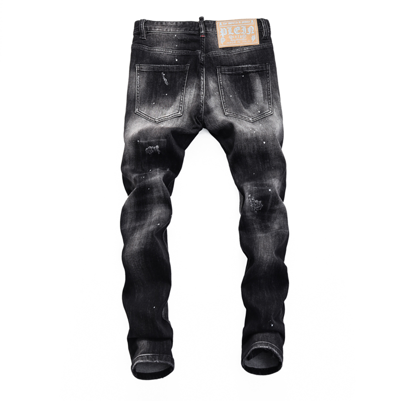 Plein Philipps pp casual PP Men's jeans Original design black straight 408 top Stretch denim jeans pant ZC5H