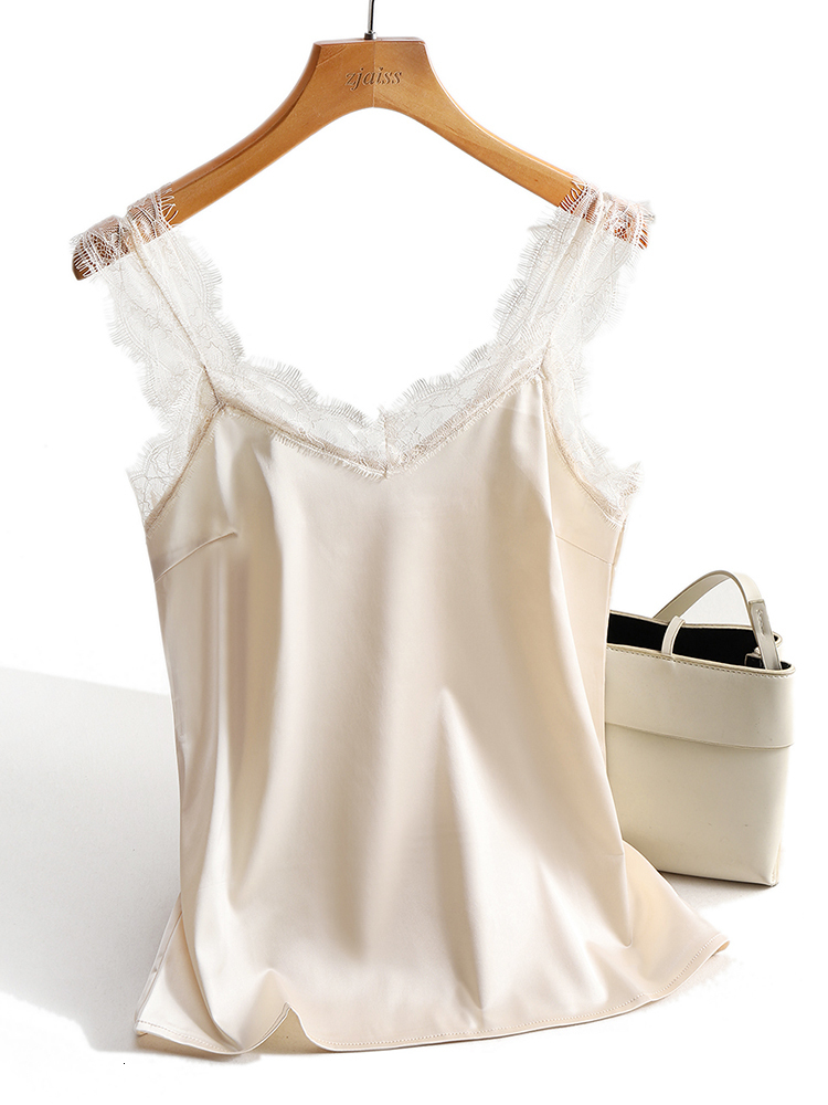 Camisoles Tanks Sexy Silk Top Tank Women Slim Sexy Sleeveless Shirt Basic Camisole Halter Backless Lace Tank Top Summer Tops For Women 230420