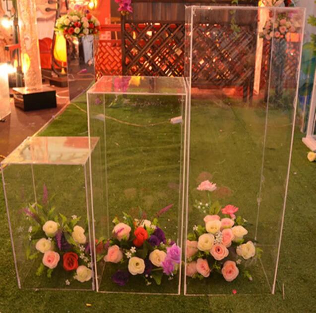 4pcs flower Bouquet stands wedding Centerpieces Flower acrylic Rack Window craft display aisle road leads wedding backdrops decor