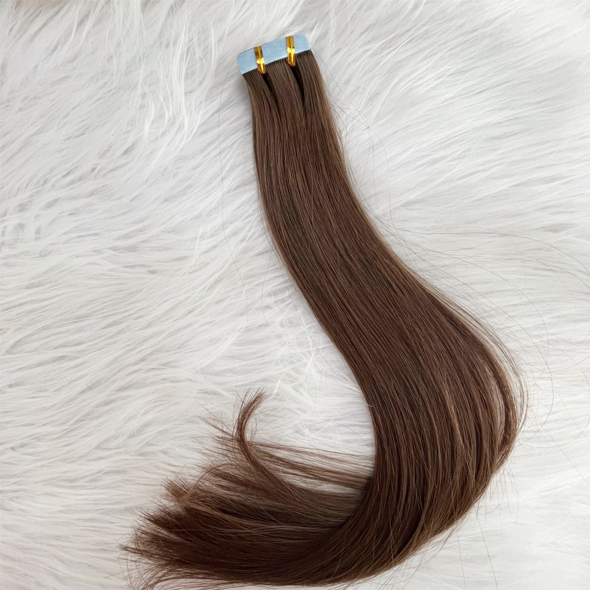 Tape in Human Hair Extension Virgin Cuticle Russian Dark Brown #3 Tape ins Extensions 50g/25pcs