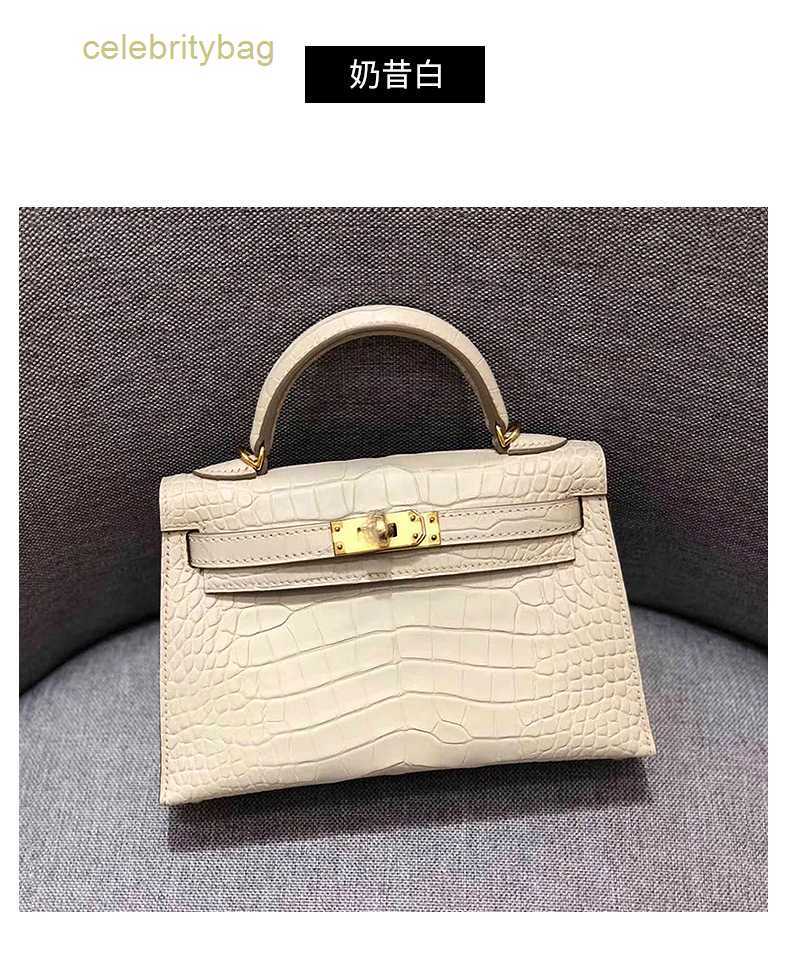 Designer Kellies Handbags Hemres mini Crocodile hand pattern High quality classic second generation Leather diagonal for women 1 has logo DY2W, Milkshake white 19cm - silk scarf
Designer Kellies Handbags Hemres mini Crocodile hand pattern High quality classic second generation Leather diagonal for women 1 has logo DY2W, Milkshake white 19cm - silk scarf