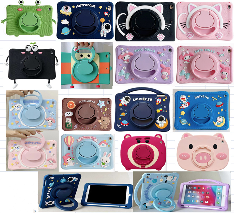 Kids Cute Cartoon Shockproof Tablet Cases For iPad 10.2 10.5 10.9 mini 1/2/3/4/5 6 9.7 11 360 Rotation Kickstand Hand Holder Soft Silicone Cover Shell
Kids Cute Cartoon Shockproof Tablet Cases For iPad 10.2 10.5 10.9 mini 1/2/3/4/5 6 9.7 11 360 Rotation Kickstand Hand Holder Soft Silicone Cover Shell