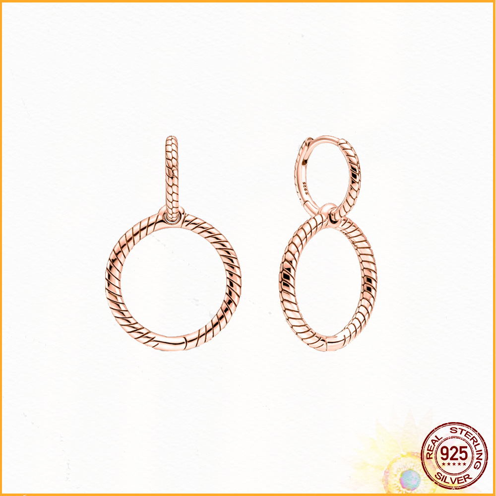 925 Sterling Silver Pendant Charm Double Earrings Are Suitable For Pendant DIY Female Gift Exquisite Jewelry Production Free Shipping