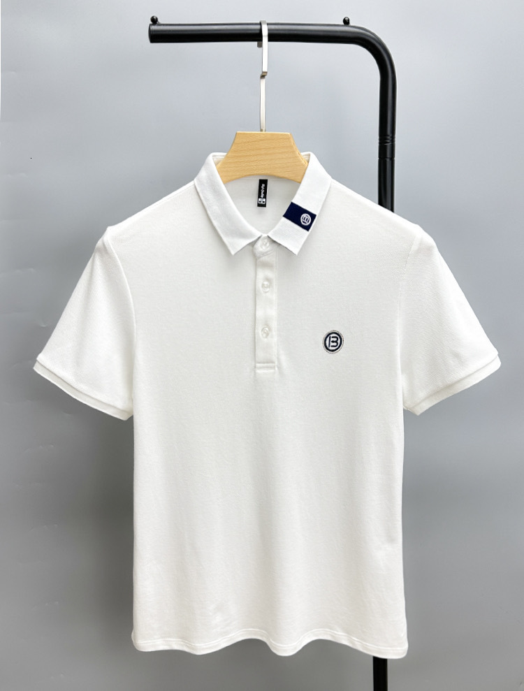 Mens TShirts 100% cotton POLO shirt mens shortsleeved lapel T summer fashion letter embroidery Paul casual wear top 230408