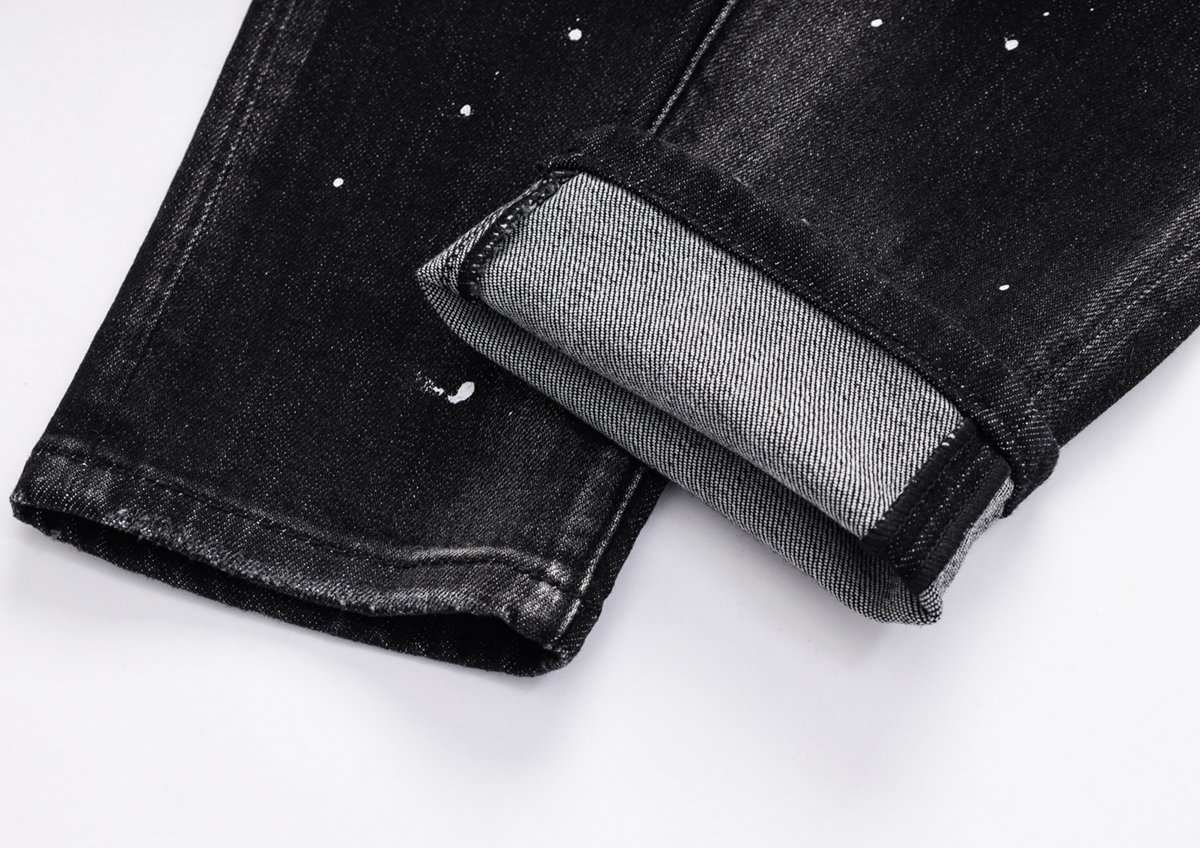 Plein Philipps pp casual PP Men's jeans Original design black straight 408 top Stretch denim jeans pant ZC5H